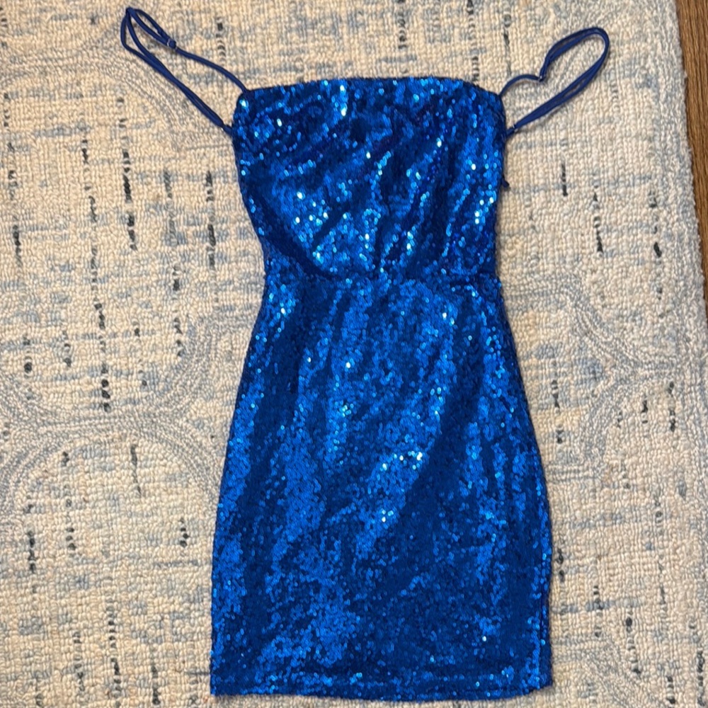 Lucy in the Sky Blue Sequin Mini Dress